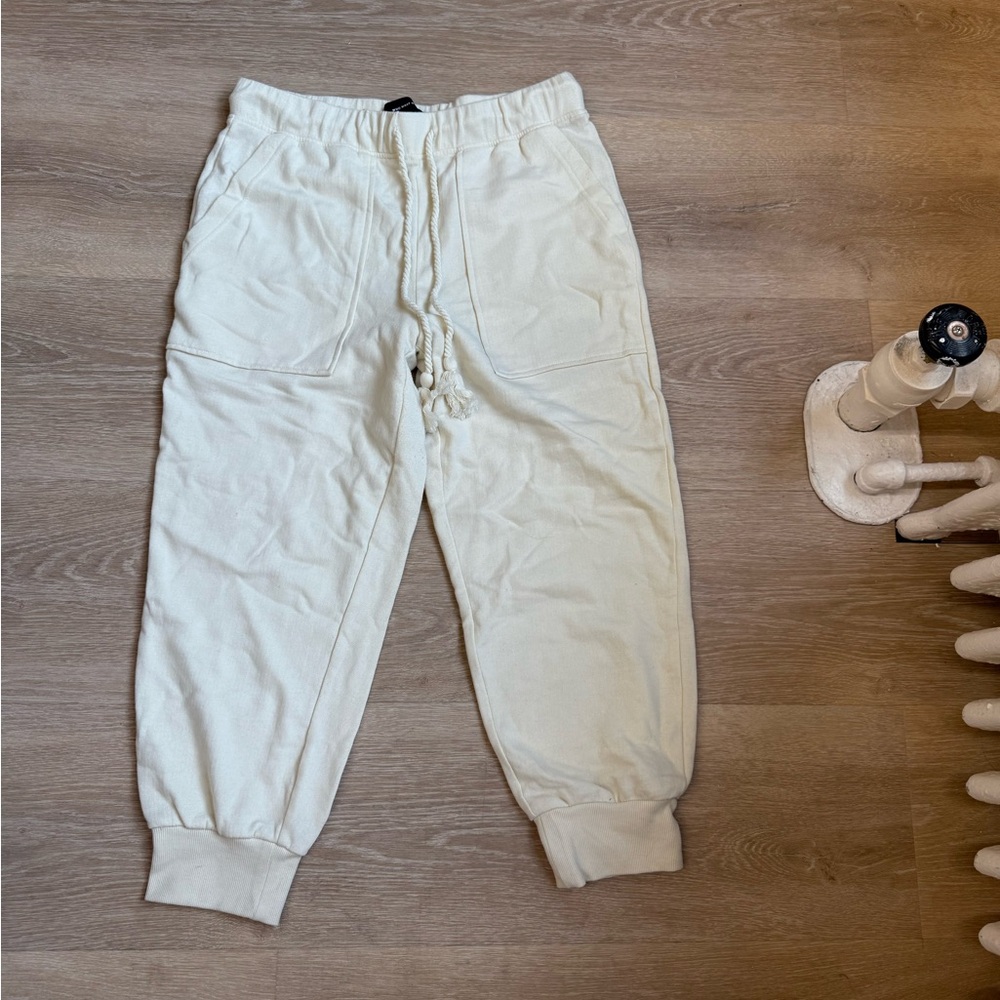 Men's Cream Jogger Pants